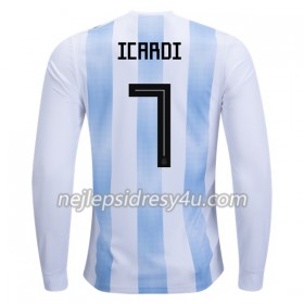 Fotbalový Dres Argentina Icardi 7 Domácí MS 2018 Dlouhý Rukáv
